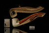 srv - Lattice Calabash Churchwarden Dual Stem Meerschaum Pipe with case M3027