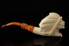 srv - Big Chief Block Meerschaum Pipe Carved by R. Karaca with fitted case 15325