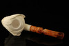 srv - Big Chief Block Meerschaum Pipe Carved by R. Karaca with fitted case 15325