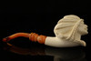 srv - Big Chief Block Meerschaum Pipe Carved by R. Karaca with fitted case 15325