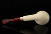 srv Premium - Dublin Straight Meerschaum Pipe Carved by Tekin with case 15330