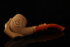 srv - Freemasonry Block Meerschaum Pipe with fitted case 15337