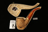 srv - Freemasonry Block Meerschaum Pipe with fitted case 15337