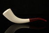 srv - Smooth Horn Block Meerschaum Pipe with fitted case 15339