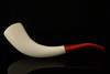 srv - Smooth Horn Block Meerschaum Pipe with fitted case 15339