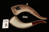 srv - Smooth Horn Block Meerschaum Pipe with fitted case 15339
