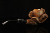 srv - Eagle's Claw Hand Block Meerschaum Pipe by Kenan with custom case 15340