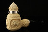 srv Premium - Pegacorn Reverse Calabash Meerschaum Pipe with case 15341