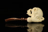 srv - Deluxe Eagle's Claw Block Meerschaum Pipe with fitted case M3285