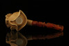 srv - Pirate Block Meerschaum Pipe with fitted case M3293