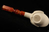 Sherlock Holmes Carved by R. KARACA Meerschaum Pipe in a fitted Case 6206 pipa