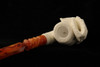 Eagle Hand Carved Block Meerschaum Pipe by I. Baglan in a fitted case 6278