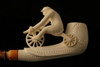 Cycler Hand Carved Block Meerschaum Smoking Pipe in a fitted CASE 7439