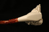 Horses and Pegasus Block Meerschaum Pipe in a fitted CASE 7599