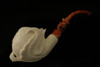 Eagle's Claw with Dolphin Medallion Meerschaum Pipe by I. Baglan 8133