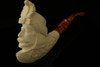 Sultan Hand Carved Block Meerschaum Pipe by Emin Brothers in case 8146