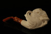 Skull in Claw Hand Carved Block Meerschaum Pipe in a fit CASE 8598