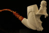 Skeleton Playing a Violin Hand Carved Meerschaum Pipe in CASE 8806