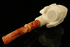 Warrior Viking Block Meerschaum Pipe by I. Baglan in fitted case 8831