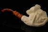 Skull on a Skeleton Meerschaum Pipe Carved by I. Baglan in fit case 9030