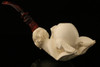 Eagle's Claw Hand Carved Block Meerschaum Pipe in custom case 9936