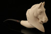 Horse Hand Carved Block Meerschaum Pipe in custom CASE 10033