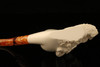 Polar Beer Family Hand Carved Block Meerschaum Pipe in custom case 10099