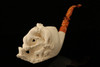 Polar Beer Family Hand Carved Block Meerschaum Pipe in custom case 10099