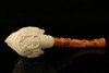 Skull & Dragon Meerschaum Pipe carved by I. Baglan with case 10182