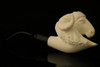 RAM Hand Carved Block Meerschaum Pipe by Kenan with custom case 10593