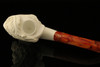 Cavalier Hand Carved Block Meerschaum Pipe with a fitted CASE 10719