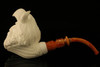 Viking with Eagle Block Meerschaum Pipe Carved by I. Baglan with custom CASE 10737