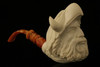 Viking with Eagle Block Meerschaum Pipe Carved by I. Baglan with custom CASE 10737