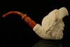 Viking with Eagle Block Meerschaum Pipe Carved by I. Baglan with custom CASE 10737