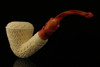 Carved Dublin Block Meerschaum Pipe with custom case 10781