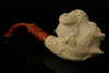 Viking Block Meerschaum Pipe Carved by I. Baglan with custom CASE 10791