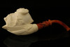 Viking Block Meerschaum Pipe Carved by I. Baglan with custom CASE 10791