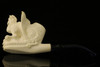 Dragon Hand Carved Block Meerschaum Pipe with CASE 10999