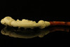Horse and Dogs Hand Carved by KUDRET Block Meerschaum Pipe in Chest case 11035