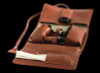 CHACOM 2 Pipe Combo Rolling Pouch - BEIGE Genuine Leather/Canvas