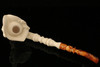Giant Pirate Hand Carved Block Meerschaum Pipe with fitted case 11185
