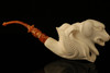 Giant Labrador in Claw Meerschaum Pipe Carved by I. Baglan +CASE 11438