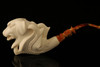 Giant Labrador in Claw Meerschaum Pipe Carved by I. Baglan +CASE 11438