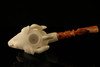 Giant Labrador in Claw Meerschaum Pipe Carved by I. Baglan +CASE 11438