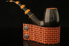 Hand Made Genuine Leather Universal Pipe Stand for Meerschaum and Briar - Weave