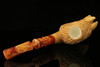 Horse Block Meerschaum Pipe by Kenan with custom case 11843