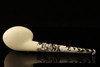 Queen Hand Carved Block Meerschaum Pipe with custom CASE 11925