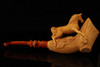 Horse Lovers Meerschaum Pipe Carved by Kenan with custom case 12002