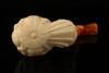 Christmas Ball Meerschaum Pipe by I. Baglan with custom CASE 12012