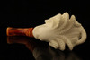 Skull & Octopus Block Meerschaum Pipe by I. Baglan with custom CASE 12041